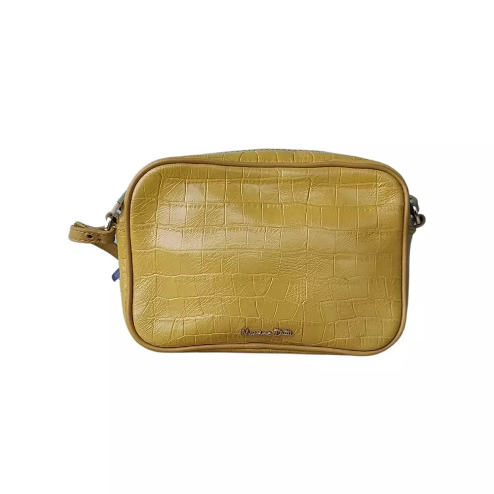 Massimo Dutti Yellow Crossbody Bag Mini, 100% cow leather!!!